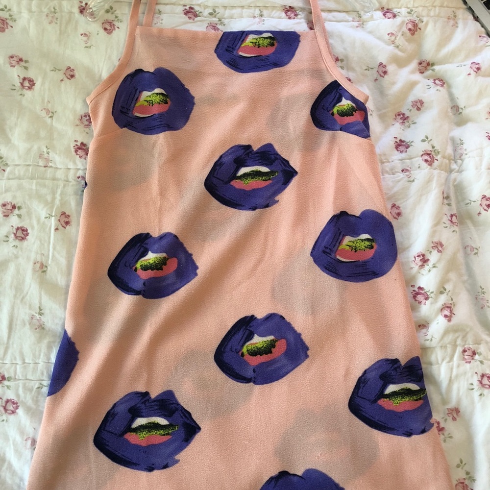Pippa Lynn Pink Lip Print Mini Dress for nasty gal - Picture 8 of 8